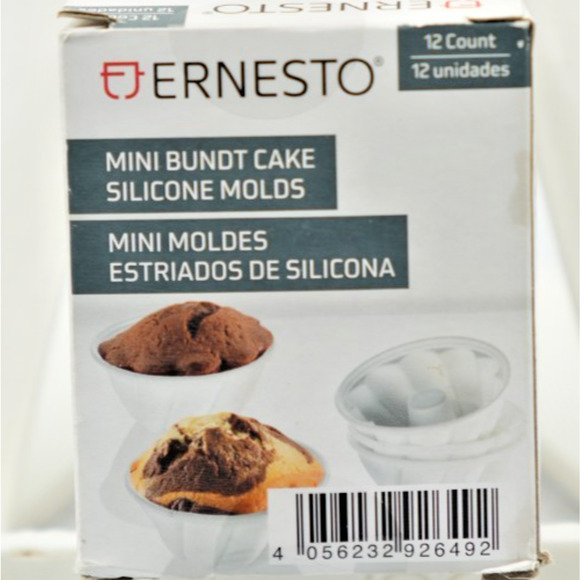 Set of 10 3 inch Silicone Mini Bundt Nonstick Silicone Cake Molds Nonstick&Quic - Picture 1 of 3